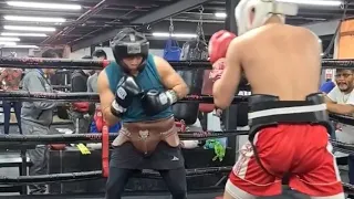 ISAAC pitbull CRUZ Jr | Landing Bombs on SPARRING Partner