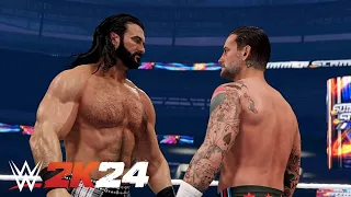 WWE 2K24: CM Punk vs Drew McIntyre SummerSlam 2024