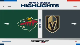 NHL Highlights | Wild vs. Golden Knights -  April 1. 2023