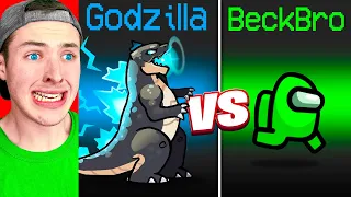 Reacting to Among Us vs GODZILLA???