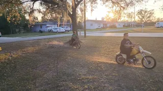 we rebuilt a 50cc dirtbike so the kids can ride, ebike, vs dirtbike.