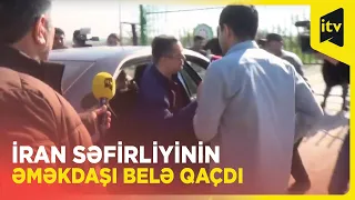 İran səfirliyinin əməkdaşı mediaya açıqlama vermədən qaçdı