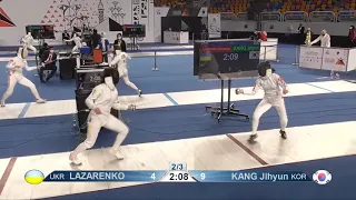 Cairo Worlds 2021 CWE - L32 - Lazarenko UKR v Kang JH KOR