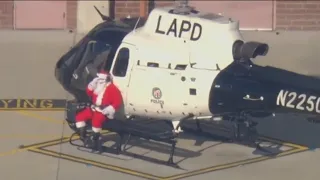 Santa gets ready to go to children's hospital