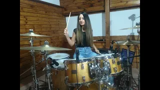 LED ZEPPELIN - IMMIGRANT SONG - DRUM COVER + SHORT DRUM SOLO INTRO by CHIARA COTUGNO