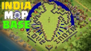Clash Of Clans | The Indian Base | Base For TH7,8,9,10,11,12  MAP OF INDIA IN COC 158 Walls Required