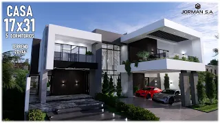 Modern House Design | 17x31m 2 Storey | 4 Bedrooms Family Home