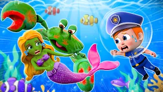 Baby Police vs Giant Crab 😱 | BIG Monster Song | NEW ✨ Nursery Rhymes for Kids