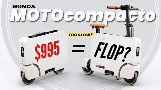 New 2024 Honda MOTOcompacto E Scooter = Sales FLOP? | Motocompo Reborn as Electric Bike...
