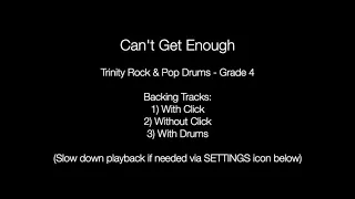 Can't Get Enough by Bad Company - Backing Track for Drums (Trinity Rock & Pop - Grade 4)