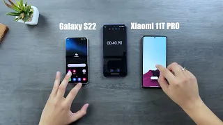 Galaxy S22 vs Xiaomi 11T PRO Speed Test