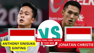 Anthony Sinisuka Ginting (INA) vs.  Jonatan Christie (INA) | SF HSBC BWF World Tour Finals 2022 |