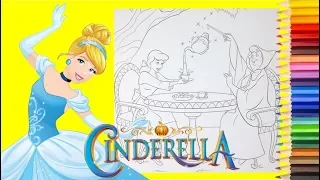 Coloring Disney Princess Cinderella and Fairy Godmother - Coloring Pages for kids