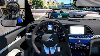 GTA 5 - 2017 Hyundai Avante Sport [Steering Wheel gameplay]