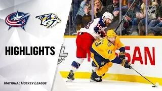 Нэшвилл - Коламбус / NHL Highlights | Blue Jackets @ Predators 2/22/20