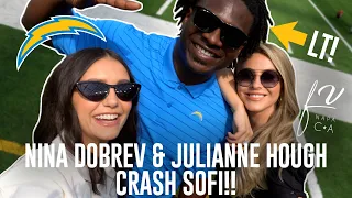 Nina Dobrev & Julianne Hough CRASH Game at SoFi | LA Chargers