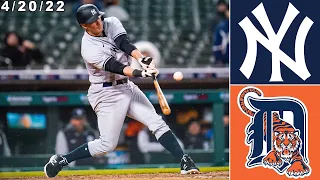 New York Yankees Highlights: vs Detroit Tigers | 4/20/22