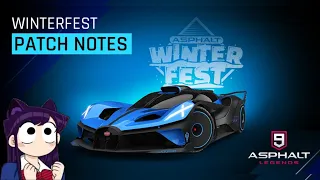 Winterfest Season, Drive Syndicate 6 of Bugatti Bolide & MORE! | Asphalt 9 : Legends New Patch Notes