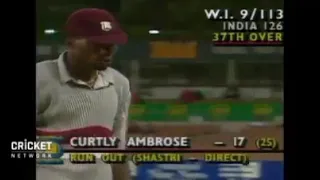 A thrilling tied ODI between India & West Indies (tri series Down Under, 1991-92): last moments