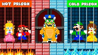 Mario HOT and COLD Challenge: Bowser Locked Mario and Luigi's Family in Prison For 24H Challenge!