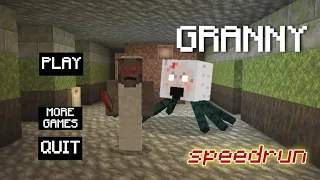 Granny 1.8 - Sewer escape minecraft speedrun