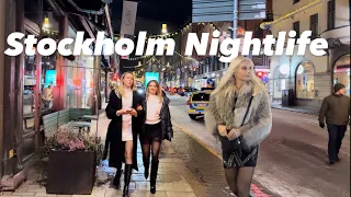 Nightlife in Stockholm City (Stureplan) Sweden 4K - Walking Tour