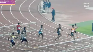 110m Hurdles U-17 Boys Heat-2 Final in Khelo India Youth Games Guwahati Assam January 2020