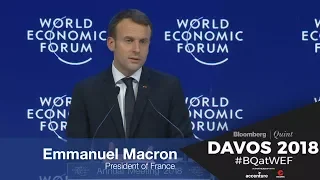 WEF 2018: Macron On Global Warming