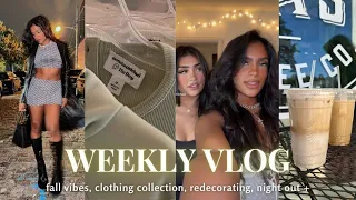 WEEKLY VLOG ♡ (fall decorating, LIT pregame, surprising my mom, gym grind, MY CLOTHING COLLECTION?!)