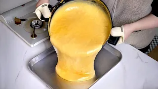 Frying 5000ml of milk in boiling oil