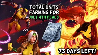 The July 4th Deal Unit Farming Grind! | Total Units Non Arena & Arena | Marvel Contest of Champions