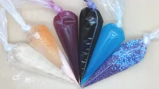 Making Crunchy Slime with Piping Bags #24