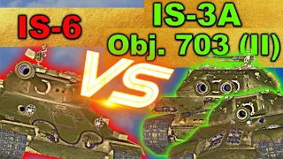 ► IS-6 vs IS-3A + Object 703 (II) - WoT Rap Battles #4