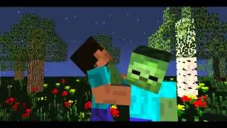 Minecraft animations:STEVE VS ZOMBIE (HD)