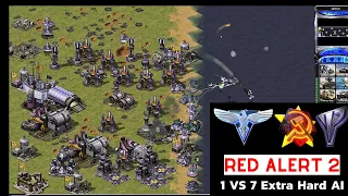 Red Alert 2 Yuri's Revenge | Battleship 100k Map I 7 vs 1