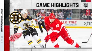 Bruins @ Red Wings 4/5 l NHL Highlights 2022