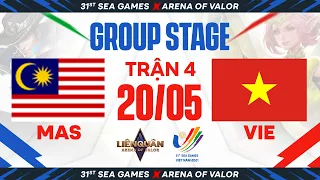 MALAYSIA VS VIỆT NAM - VÒNG BẢNG SEA GAMES 31 - LIÊN QUÂN MOBILE |  NGÀY 20/05