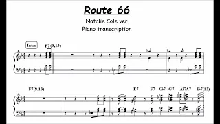 【Jazz Blues】Route66 Natalie Cole ver 【Piano transcription】