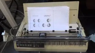 Dot matrix printer in action