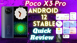 POCO X3 PRO Android 12 Stable | Pixel 5 Port Complete Review | 120 hz, Material You | Game Dashboard