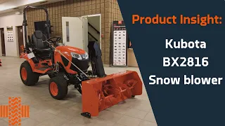 Kubota BX2816 snow blower mounted on a BX80 Series Tractor - Product Insight