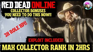 RDR2 Online Glitch How To Rank Up Fast With Collector Bonus & Infinite XP/Money Glitch Exploit Pt 3