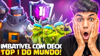 HUMILHEI TODOS ADVERSÁRIOS COPIANDO O DECK DO TOP 1 GLOBAL! 🙅🏽‍♂️