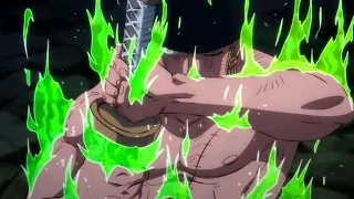 Zoro uses strongest Ryou One sword style Vs. King - Raw Clips 4K ( One Piece 1059 )