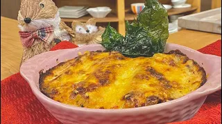 CANELONES RELLENOS DE ESPINACA Y QUESO CABRA