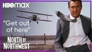 North by Northwest | A Crop Duster Attacks Roger in the Middle of Nowhere | HBO Max