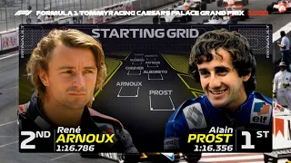 The 1982 Caesars Palace Grand Prix Grid With Modern Graphics