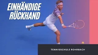 Tennis - Einhändige Rückhand Tutorial