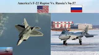 America’s F-22 Raptor Vs. Russia’s Su-57,Who Wins?America or Russia?#military #sky #america #russia