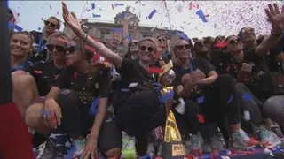 US women's soccer team celebrates World Cup victory with NYC parade